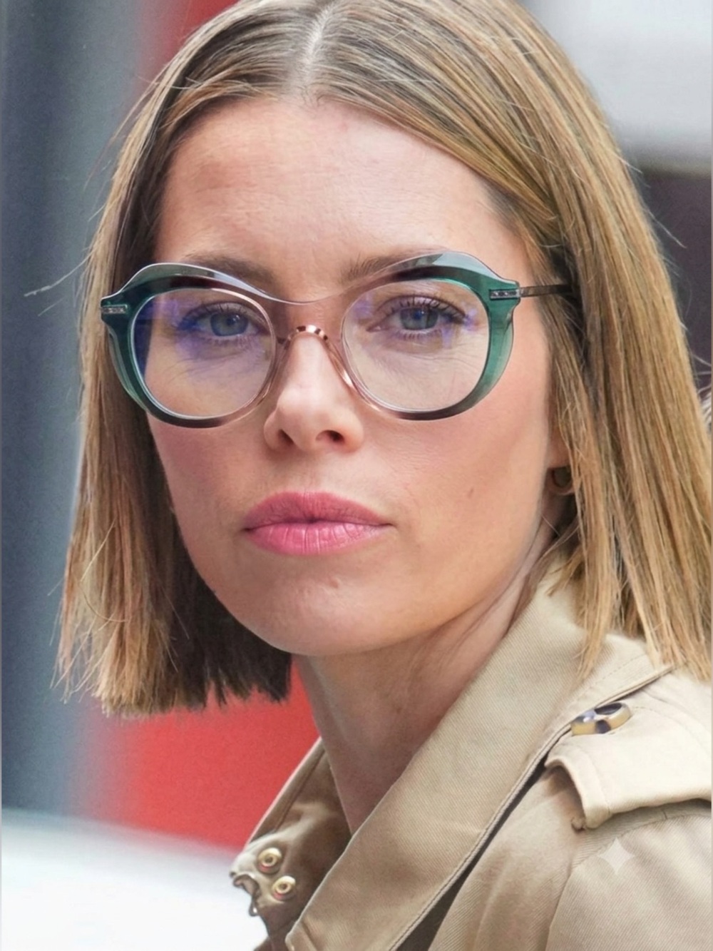 PLM Plein Les Mirettes French Glasses Frames Acetate Teal Ombre Hybride X